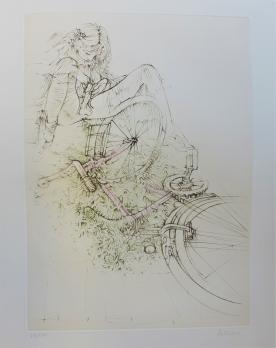 Hans BELLMER - Bicyclette, 1970, Eau-forte et aquatinte signée 2