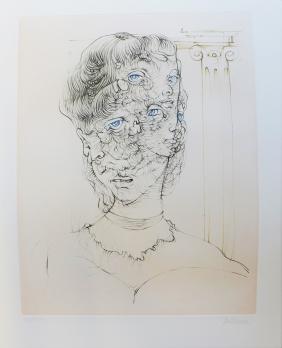 Hans BELLMER - Blue eyes, 1971, Eau-forte et aquatinte signée 2