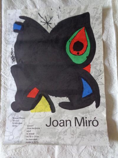 Joan MIRO - Exposition Grand Palais, 1974 - Affiche lithographique 2