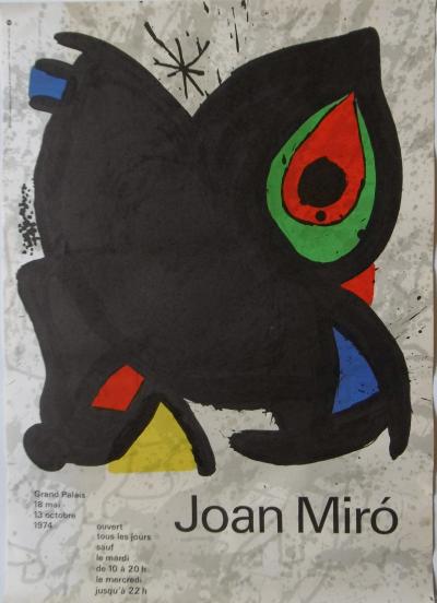 Joan MIRO - Exposition Grand Palais, 1974 - Affiche lithographique 2