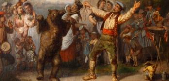 Léon Joseph VOIRIN - Le montreur d’ours, 1861 - Huile sur toile 2