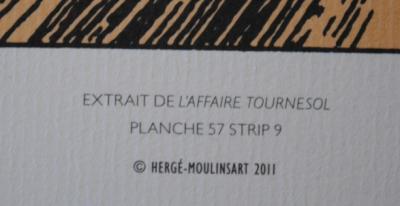 Hergé (d’après) -  Tintin : L’affaire Tournesol  - Trois lithographies Ex Libris, 2011 2
