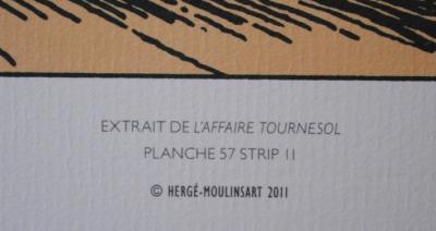 Hergé (d’après) -  Tintin : L’affaire Tournesol  - Trois lithographies Ex Libris, 2011 2