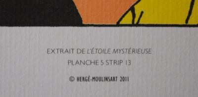 HERGE (d’après) - Tintin : L’étoile mystérieuse  - Trois Lithographies 2