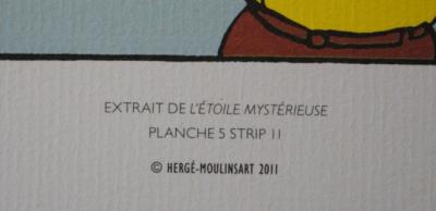 HERGE (d’après) - Tintin : L’étoile mystérieuse  - Trois Lithographies 2