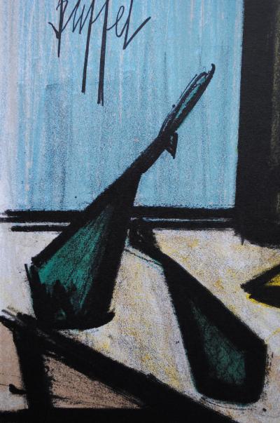 Bernard BUFFET : Nature morte à la bouteille, 1967 - Lithographie originale signée 2