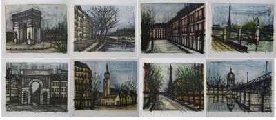 Bernard BUFFET (d’après) - Monuments de Paris, 1967 - Ensemble de 10 lithographies 2