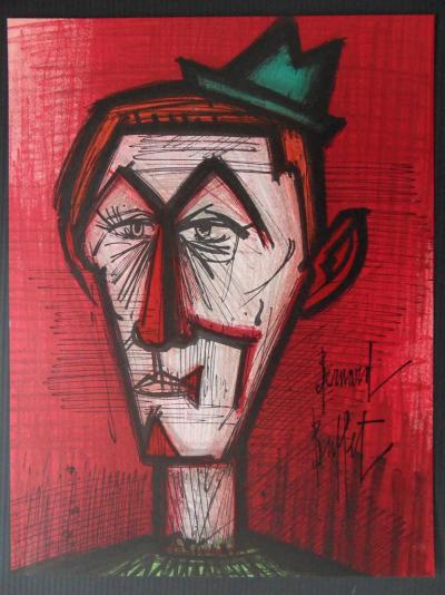 Bernard BUFFET - Le Clown rouge, 1967 - Lithographie originale signée