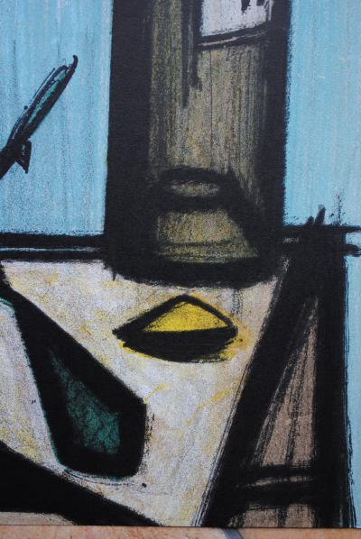 Bernard BUFFET : Nature morte à la bouteille, 1967 - Lithographie originale signée 2
