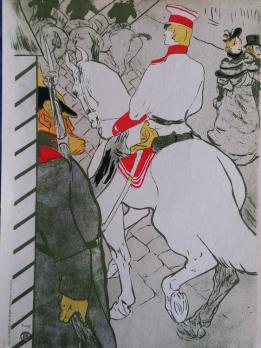 Henri de TOULOUSE-LAUTREC (d’après) - Le cavalier blanc, Lithographie signée, 1927 2