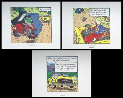 Hergé (d’après) -  Tintin : L’affaire Tournesol  - Trois lithographies Ex Libris, 2011 2