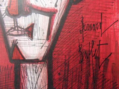 Bernard BUFFET - Le Clown rouge, 1967- Lithographie originale signée 2