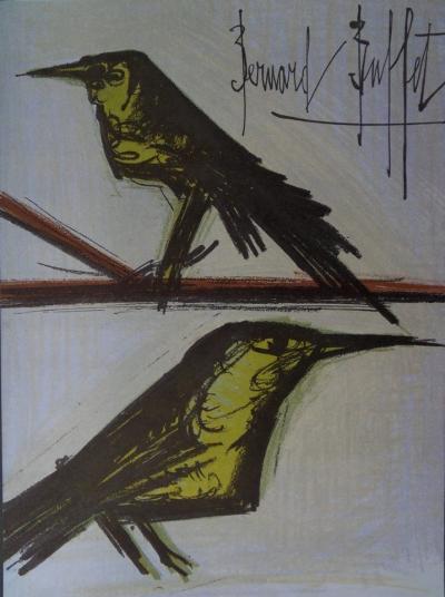 Bernard BUFFET - Couple d’oiseaux, 1967  - Lithographie originale 2