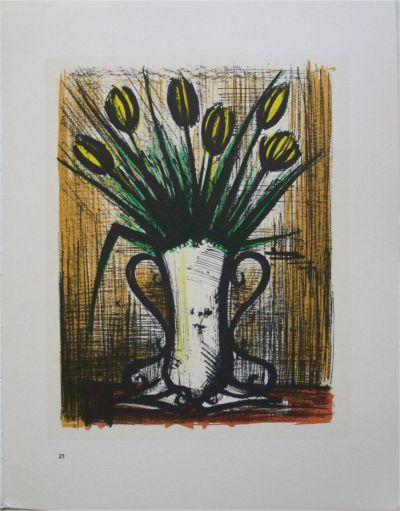 Bernard BUFFET - 10 lithographies - Les Fleurs  1967 2