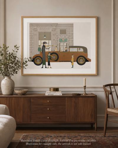 Denis-Paul NOYER : Hôtel de Crillon - Lithographie originale signée au crayon, édition limitée 2