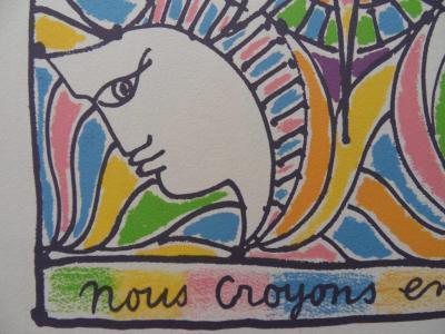 Jean COCTEAU - Nous croyons en l’Europe III, 1961 - Lithographie 2