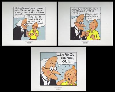 HERGE (d’après) - Tintin : L’étoile mystérieuse  - Trois Lithographies 2