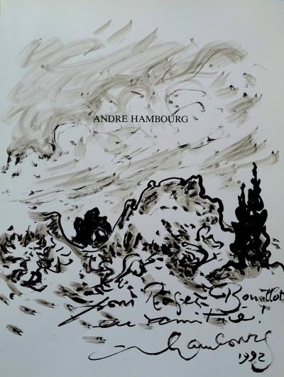 André HAMBOURG - Provence - Dessin original signé 2