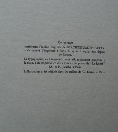 André HAMBOURG  - Berchtesgaden Party, 1947 - Livre illustré et signé 2
