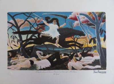 Le Douanier ROUSSEAU (d’après) : La Guerre - LITHOGRAPHIE SIGNEE #1976 2