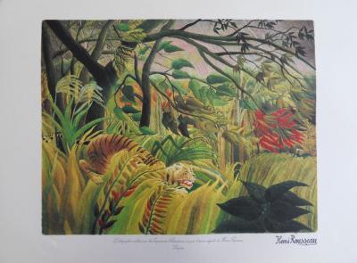 Henri ROUSSEAU : Surpris - Lithographie signée et numérotée 2