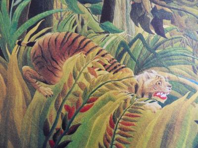 Henri ROUSSEAU : Surpris - Lithographie signée et numérotée 2