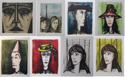 Bernard BUFFET (d’après) : Visages, 1967  - 7 Lithographies 2