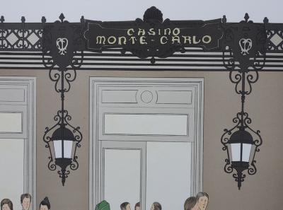 Denis-Paul NOYER : Mercedes Mannheim 370 & Casino de MONTE CARLO-  lithographie Originale signée au crayon, 115 ex 2