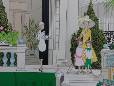 Denis-Paul NOYER : CANNES Hotel Gonnet - Lithographie originale signée au crayon 2