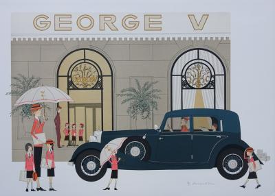 Denis-Paul NOYER : Mercedes 370K - GEORGE V - lithographie originale signée au crayon 2