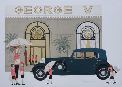 Denis-Paul NOYER : Mercedes 370K - GEORGE V - Lithographie originale signée 2