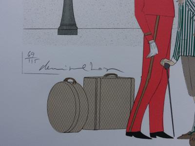 Denis-Paul NOYER : Mercedes et Hotel de Paris - lithographie originale signée au crayon 2