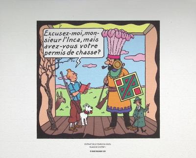 HERGE (d’après) -  TINTIN le temple du soleil  - 3 lithographies 2