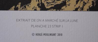 HERGE (d’après) -  TINTIN On a marché sur la Lune  - 3 lithographies en couleur  #2010 2