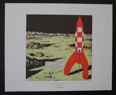 HERGE (d’après) -  TINTIN On a marché sur la Lune  - 3 lithographies en couleur  #2010 2