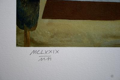 Salvador DALI (after) - Appearance of the Face of Aphrodite of Cnidus in a landscape - Lithograph 2
