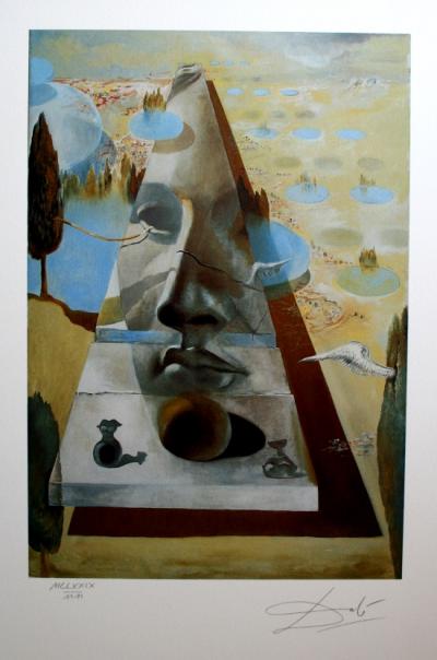 Salvador DALI (d’après) - Apparition du Visage d’Aphrodite de Cnide dans un paysage - Lithographie 2