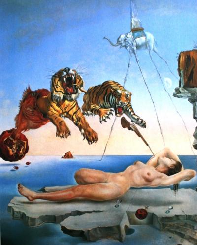 Salvador DALI (d’après) - Rêve causé par le vol d’une abeille autour d’une grenade, une seconde avant l’éveil 1988 - Lithographie 2