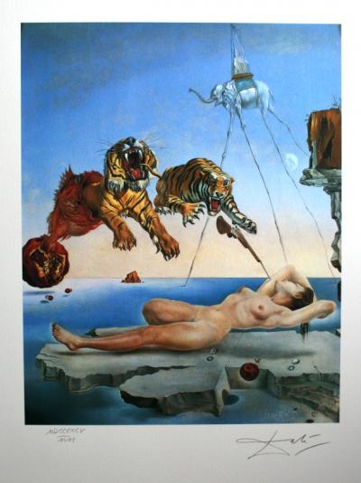 Salvador DALI (d’après) - Rêve causé par le vol d’une abeille autour d’une grenade, une seconde avant l’éveil 1988 - Lithographie 2
