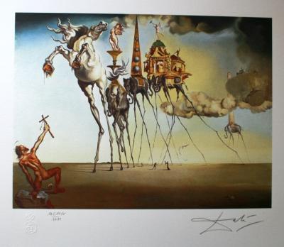 Salvador DALI (d’après) - La tentation de Saint-Antoine, 1988 - Lithographie 2