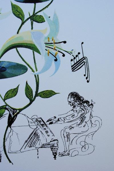 Salvador DALI (d’après) : Le Lys musical - LITHOGRAPHIE signée #800ex #1979 #FLORDALI 2