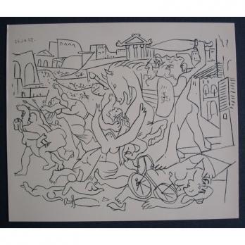 Pablo PICASSO (d’après) - L’enlèvement des sabines - Lithographie 2