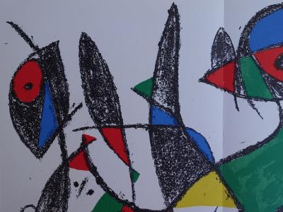 Joan MIRO - Grenouille Poisson et Oiseau -  Lithographie originale + certificat 2
