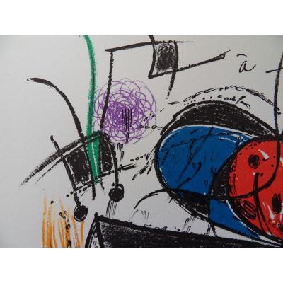 Joan MIRO - Pour Fernand Mourlot -  Lithographie originale 2