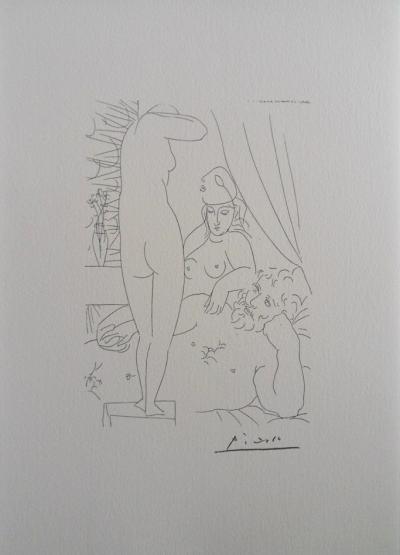 Pablo PICASSO (d’après) - Le maître contemplatif -  Lithographie signée #1200ex 2