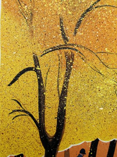 Serge LASSUS - Cavaliers en Automne - Lithographie originale signée au crayon 2