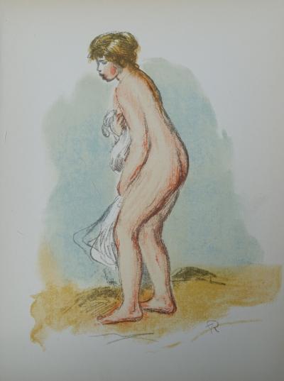 Pierre Auguste RENOIR (d’après) : Baigneuse debout, Lithographie signée, 1951 2