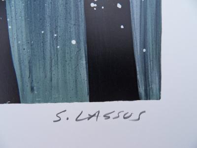 Serge LASSUS - Cavaliers en hiver - Lithographie signée au crayon 2
