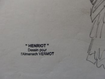 Henri MAIGROT, dit HENRIOT - Dessin d’une femme élégante, Dessin au crayon signé 2