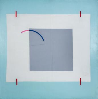 Chris CARPI - Surface non plana, Elemento libero, 1981, Acrylique sur toile signée 2